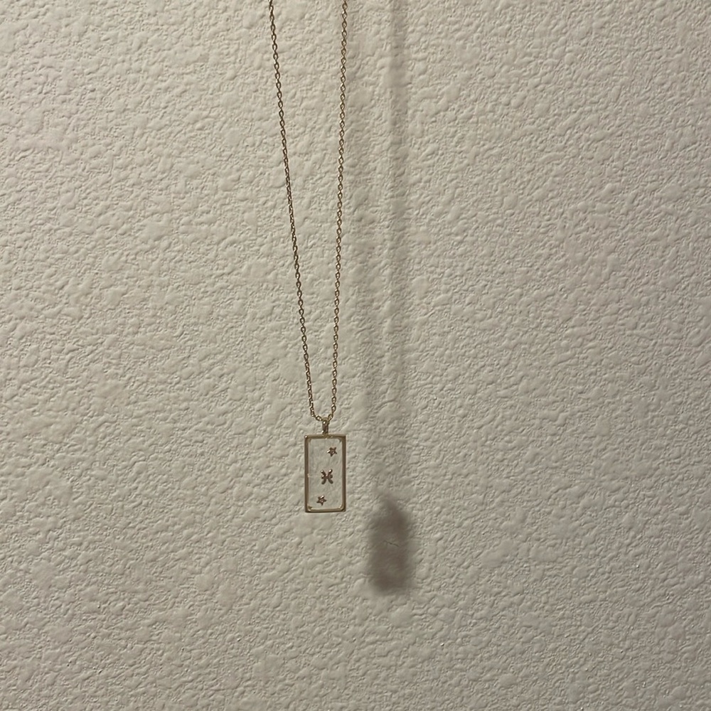 ♓️ Pisces zodiac gold necklace